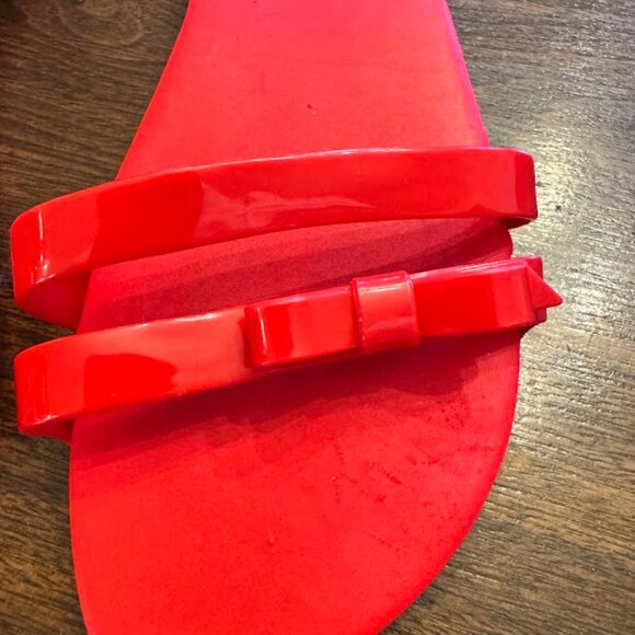 MELISSA Red Flip Flops Sandals Jellies Shoes Women's Size 9 - Picture 2 of 9